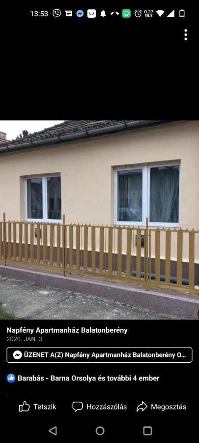 Napfeny Apartmanhaz Balatonberény מראה חיצוני תמונה